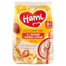 Hami mléčná kaše se 7 obilninami s banánem a jahodami 210g