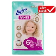 Linteo Baby Premium Pants plenkové kalhotky 6 XL 15-25kg 18 ks