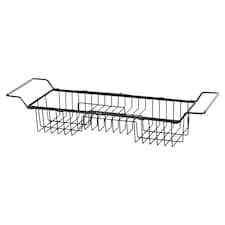 F&F Home Black podnos na vanu 56,5-75,5 x 17 x 10,5 cm