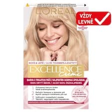 L'Oréal Paris Excellence 10 .21 Nejsvětlejší perleťová blond, 72 ml + 48 ml + 12 ml + 60 ml