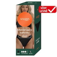 Snuggs Brief menstruační kalhotky černá L
