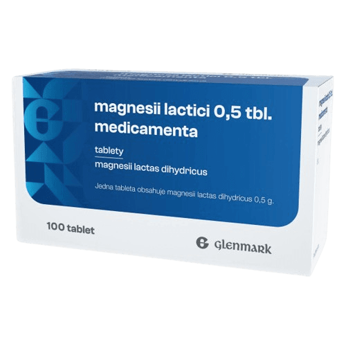 MAGNESII LACTICI 0,5 TBL. MEDICAMENTA 0,5G Tableta 100