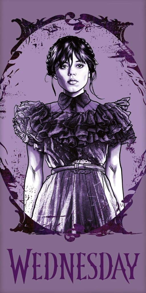 Osuška dětská Wednesday Purple 70x140cm, JL25