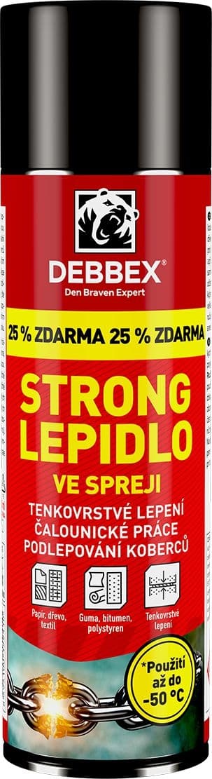 Den Braven STRONG Lepidlo ve spreji 400+100ml