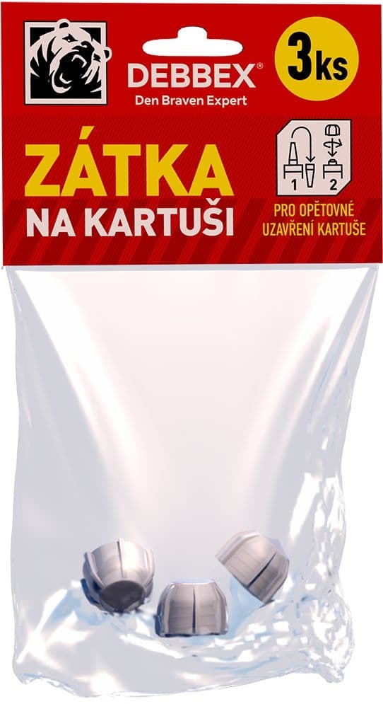 Den Braven Zátka na kartuši (šroubovací vršek) 3 ks