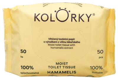 Kolorky Hamamelis Vlhčený toaletní papír s výtažkem z vilínnu lékařského