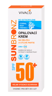 Vivaco Sun Bronz Opalovací krém bez octocrylenu SPF 50+