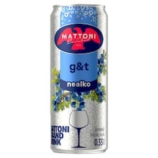 Mattoni G&t nealko jemně perlivá 0,33l