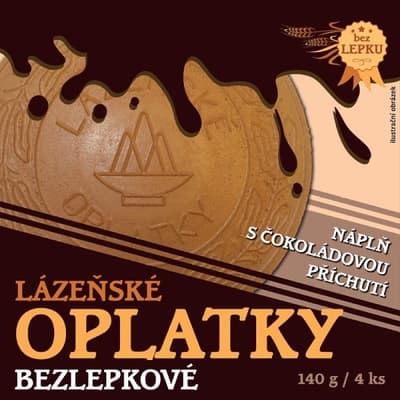 Pura Lázeňské oplatky čokoládové (kulaté), bez lepku