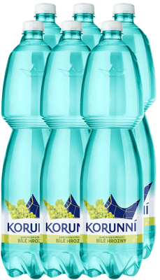 Korunní Bílé Hrozny jemně perlivá 6x1,5l