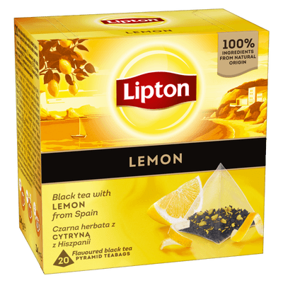Lipton Black Lemon Pyramid 20 sáčků x1,7g N