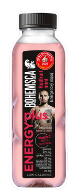 Bohemsca Energy Plus energetický nápoj Redfruit Mint