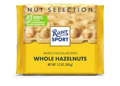 Ritter Sport Bílá čokoláda s celými ořechy