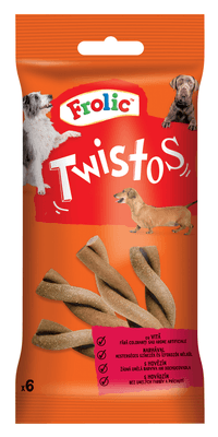 Frolic Twistos pamlsky s hovězí příchutí pro psy (6ks)
