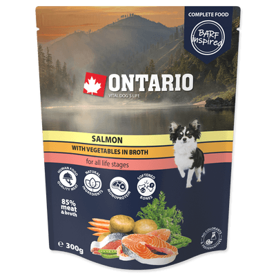 Ontario Kapsička losos se zeleninou ve vývaru pro psy