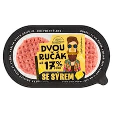 Hovězí burger dvouručák se sýrem 2 x 165g (330g)