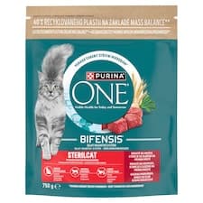 Purina ONE Bifensis Sterilised granule pro kočky hovězí 750g