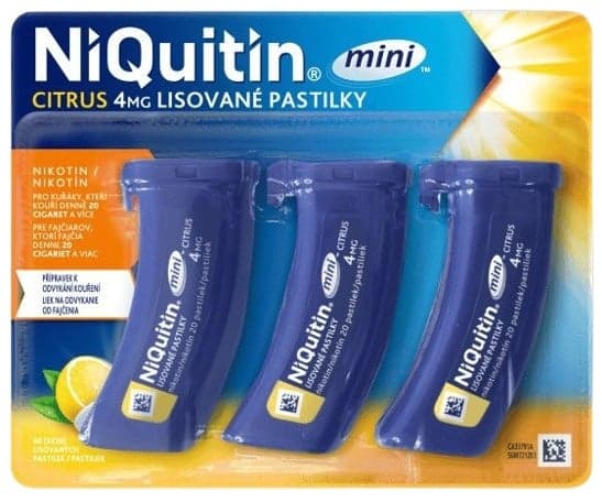 NIQUITIN MINI CITRUS 4MG lisovaná pastilka 60 ks