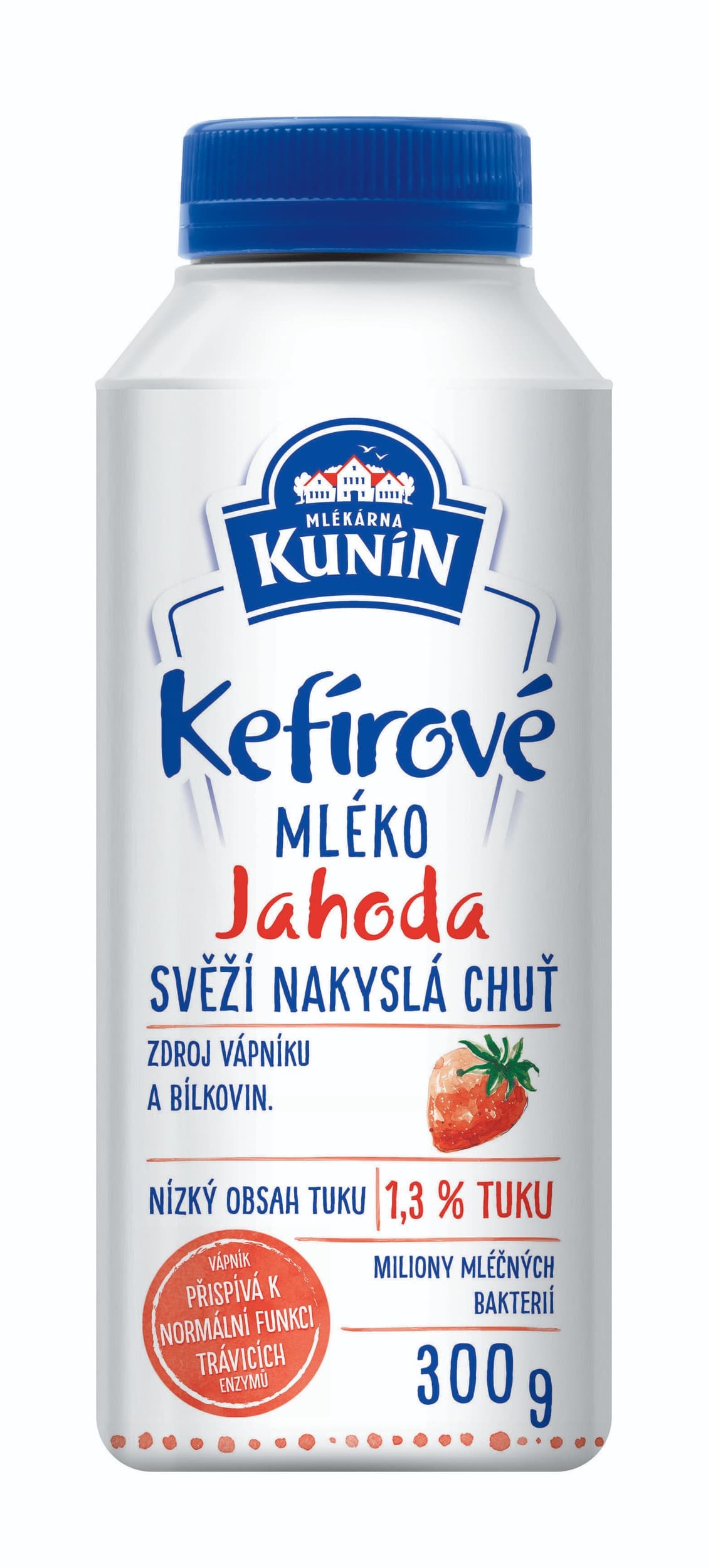 Kunín Kefírové mléko jahoda 300 g