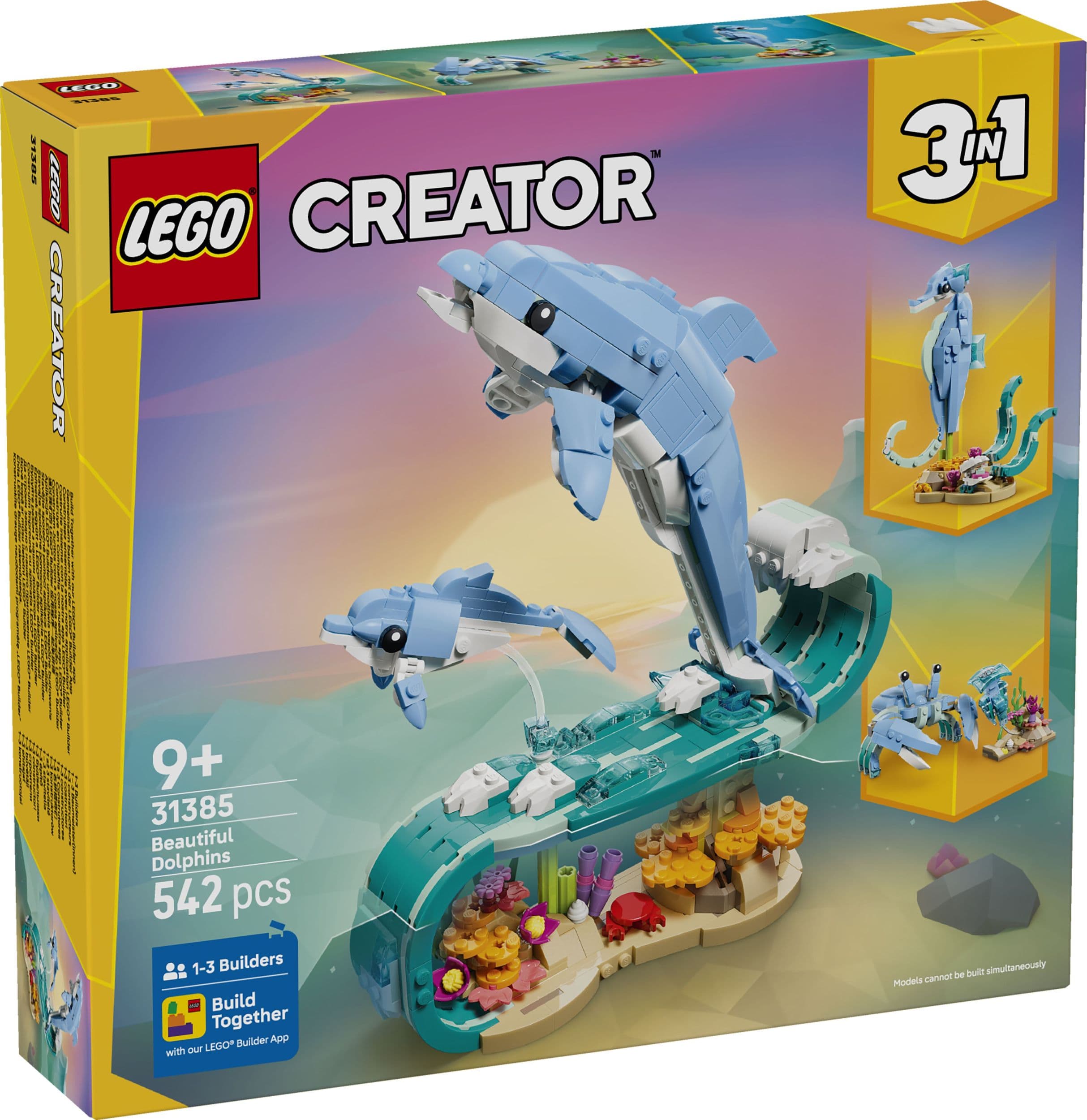 LEGO® Creator 3 v 1 31385 Mořští živočichové: Krásní delfíni
