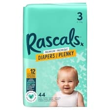 Rascals Prémiové plenky 3 6 - 11 kg 44 ks