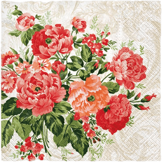 Ubrousek květy 33×33 cm