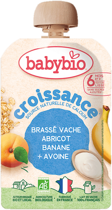 Babybio BIO Mléčná svačinka s meruňkou, banánem a ovesnými vločkami