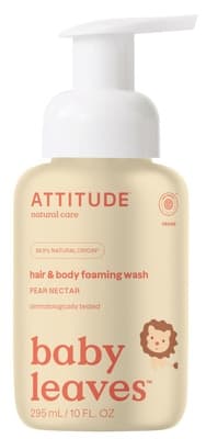 Attitude Baby leaves Dětská mycí pěna (2 v 1) s vůní hruškové šťávy
