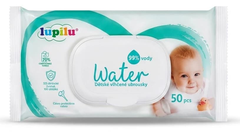 LUPILU Dětské vlhčené ubrousky 99% vody