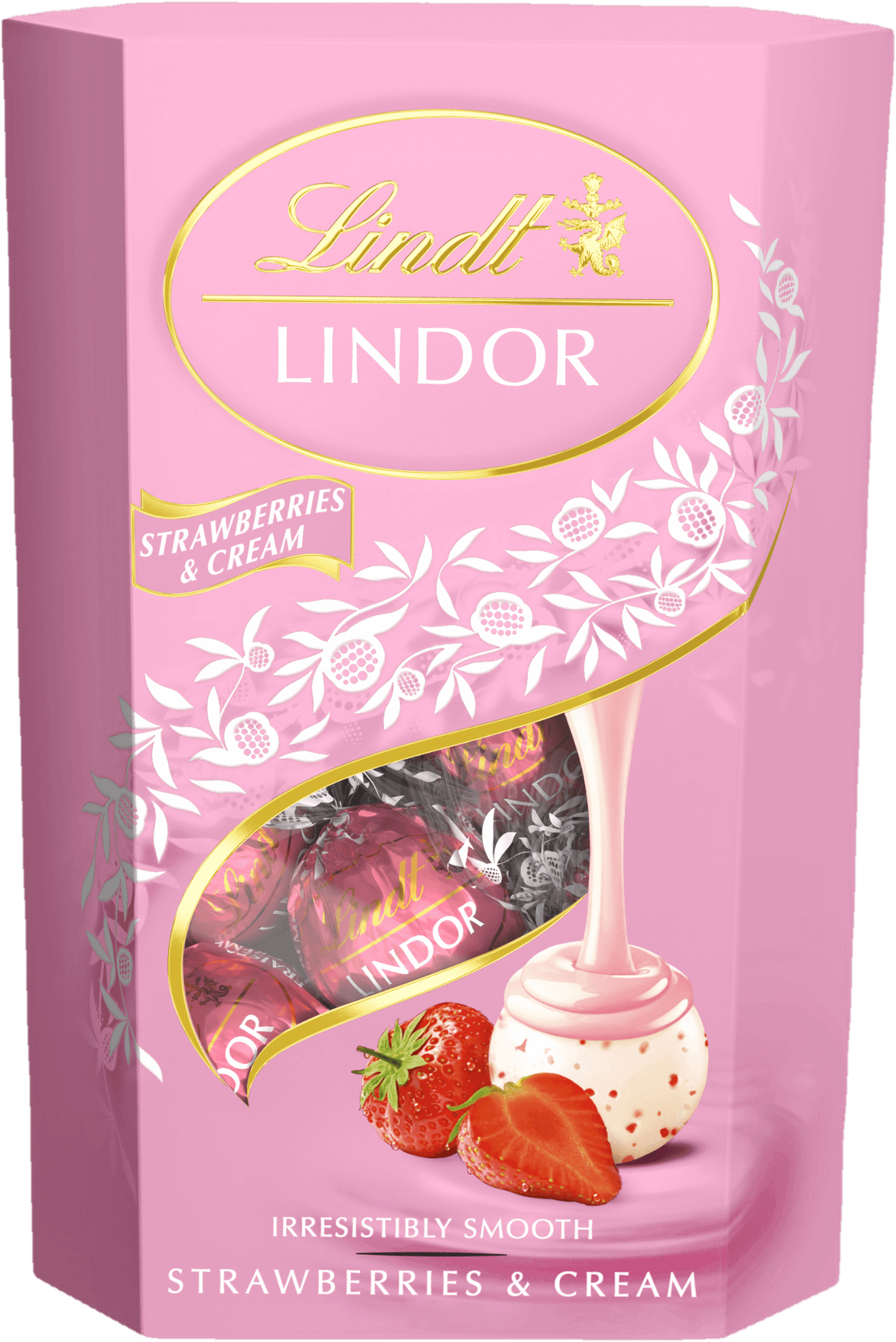 Lindt LINDOR Bonboniéra limitovaná edice pralinek s krémovou jahodovou příchutí