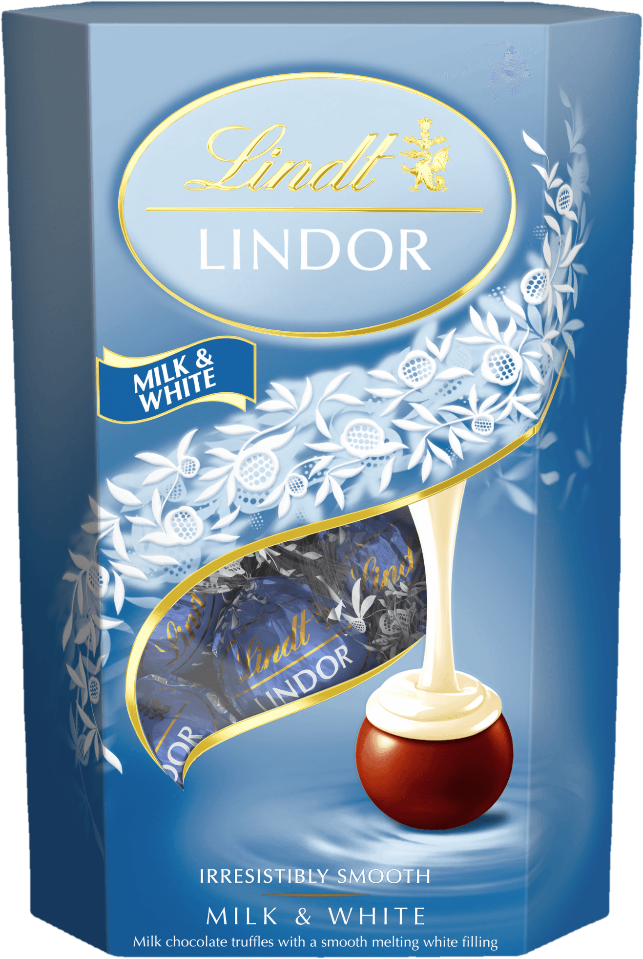 Lindt LINDOR Bonboniéra limitovaná edice pralinek s bílou a mléčnou čokoládovou náplní