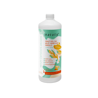 Natuty Prací gel na bílé i barevné prádlo bez vůně (1 l)