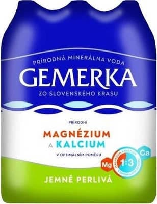 Gemerka Magnézium a kalcium jemně perlivá minerální voda 6x1,5l