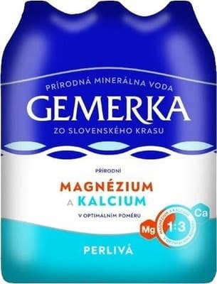 Gemerka Magnézium a kalcium perlivá minerální voda 6x1,5l