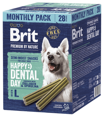 Brit Premium by Nature Dog Dental Snacks pro psy, L, 28 ks