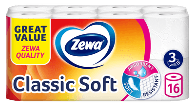 Zewa Classic Soft Toaletní papír 3vrstvý, 16 rolí