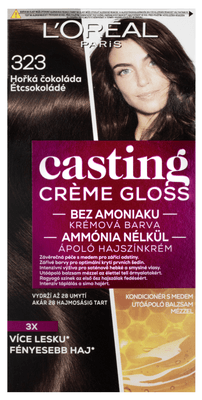 L´Oréal Paris Casting Creme Gloss semipermanentní barva na vlasy, odstín 323 horká čokoláda