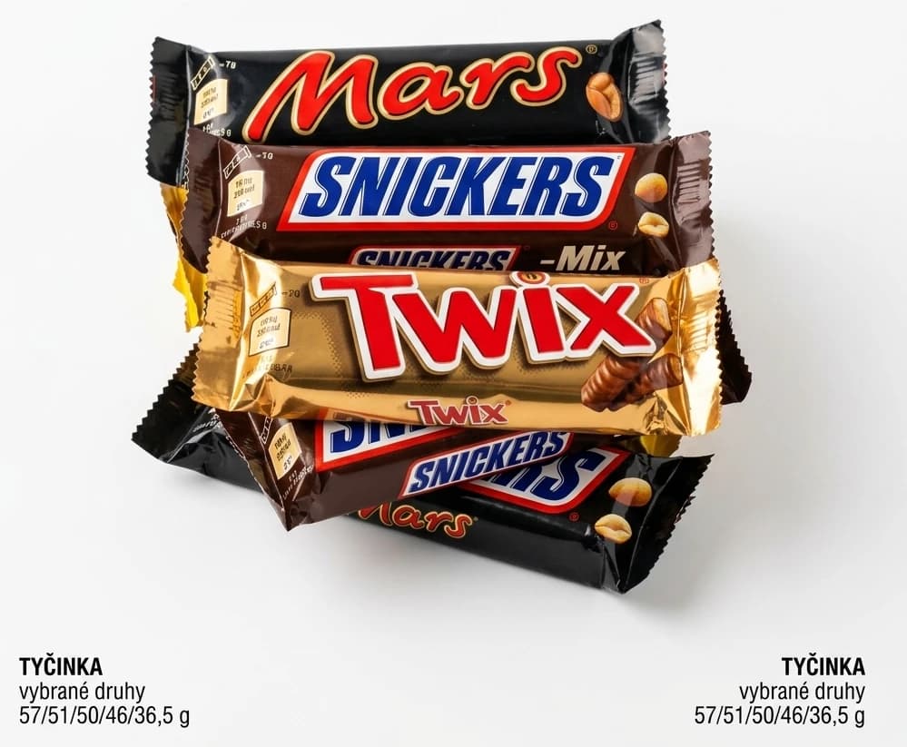 Tyčinka Mars/Snickers/Mix