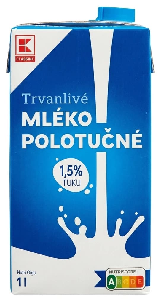 Trvanlivé mléko polotučné