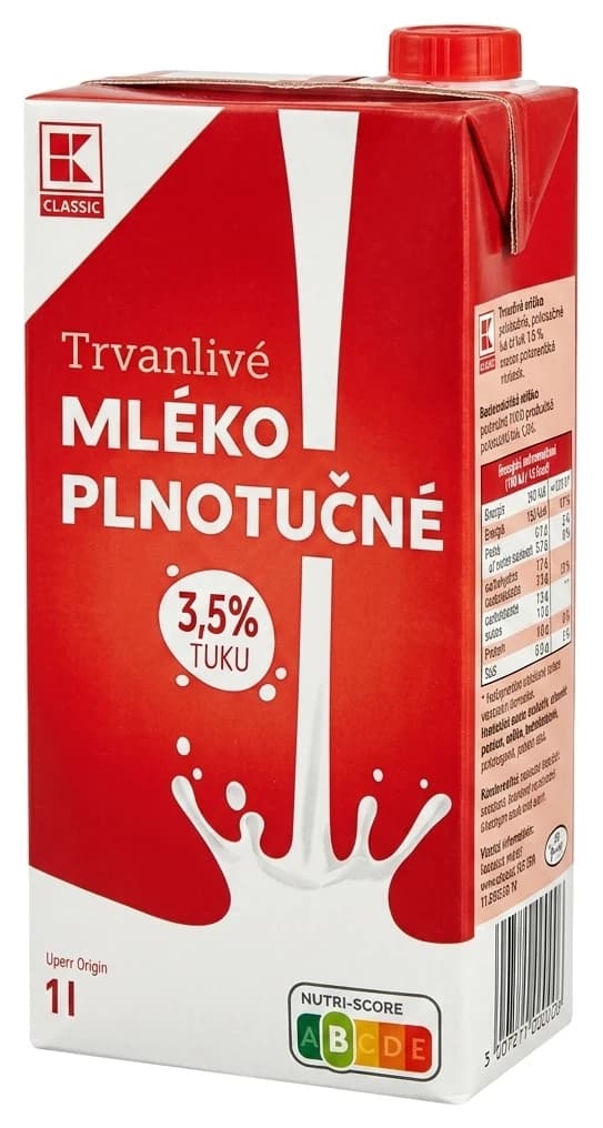 Trvanlivé mléko plnotučné