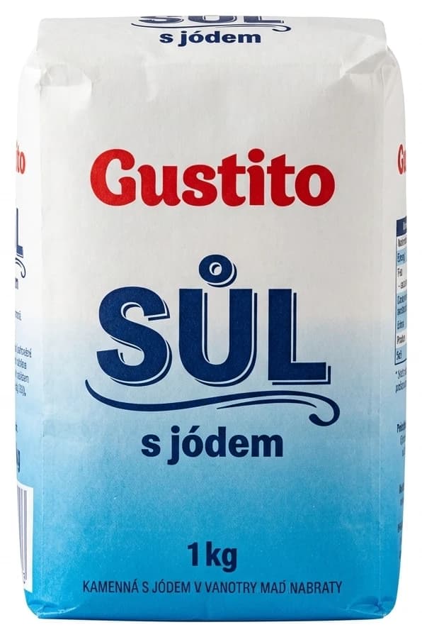 Sůl kamenná s jódem Gustito