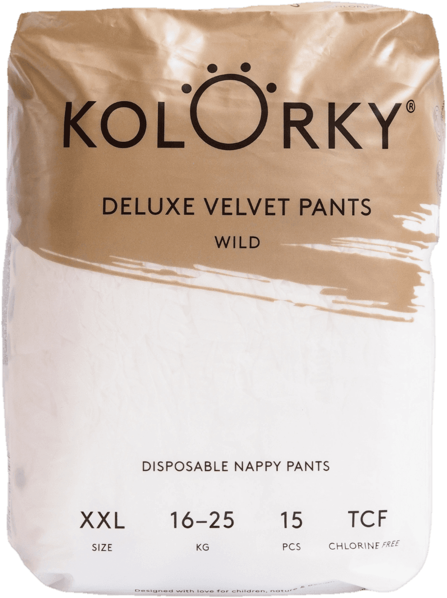 Kolorky EKO Jednorázové plenkové kalhotky deluxe velvet XXL wild (16–25 kg)
