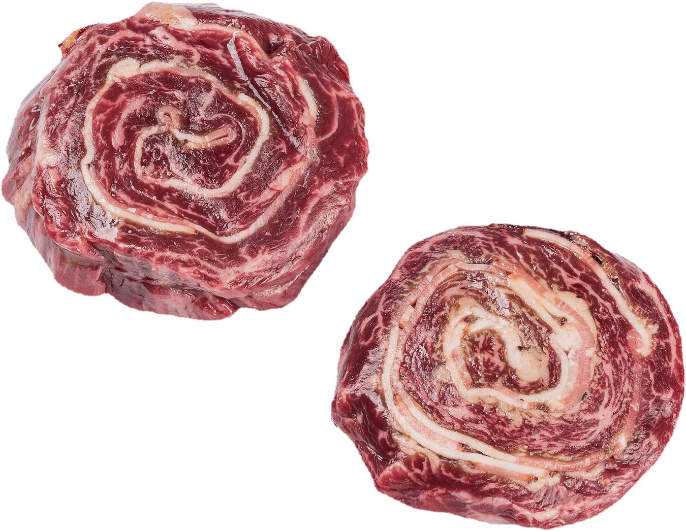 Naše maso Rolovaná oponka Skirt steak s anglickou slaninou a fermentovaným pepřem