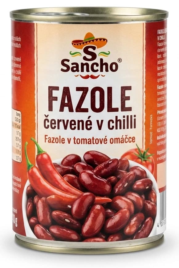Fazole Penny/Sancho červené v chilli, v tomatě