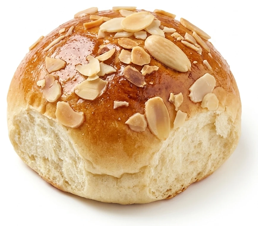 Sladká bulka s mandlemi