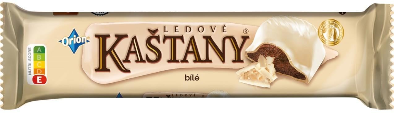 Orion Ledové Kaštany bílé čokoládová tyčinka s bílou čokoládou