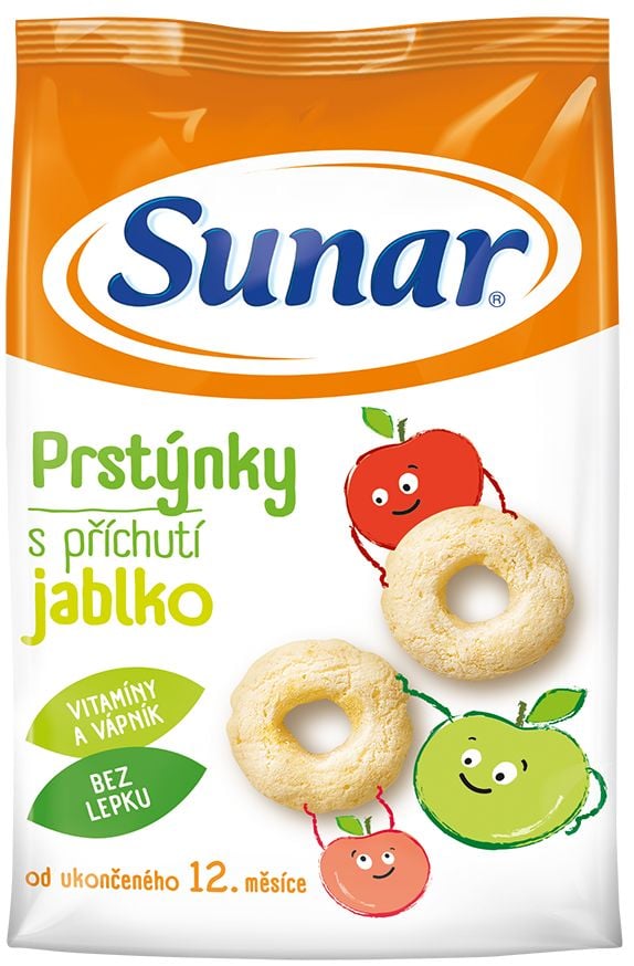 Sunar Dětské křupky jablečné prstýnky