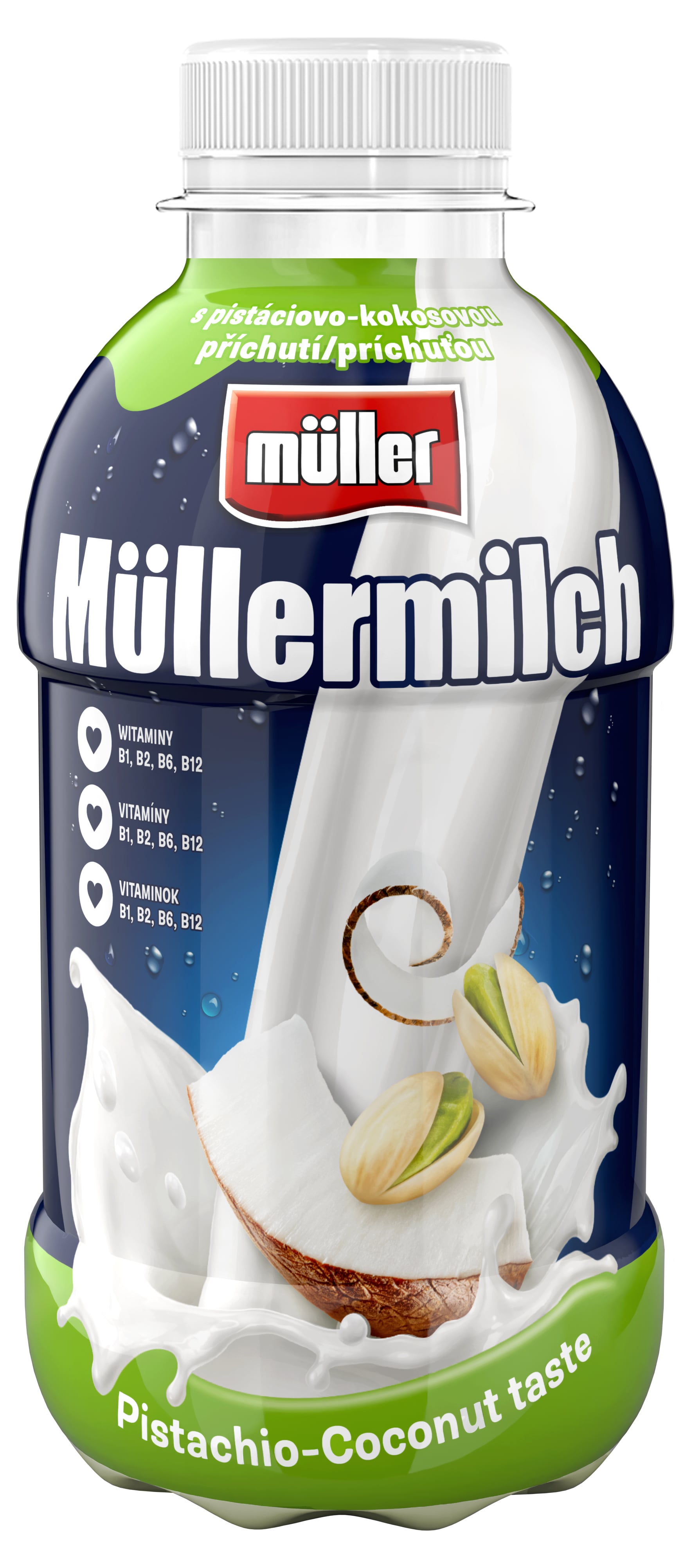 Müllermilch Mléčný nápoj s pistáciovo-kokosovou příchutí