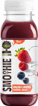 UGO RAW Smoothie malina, jahoda, borůvka a jablko