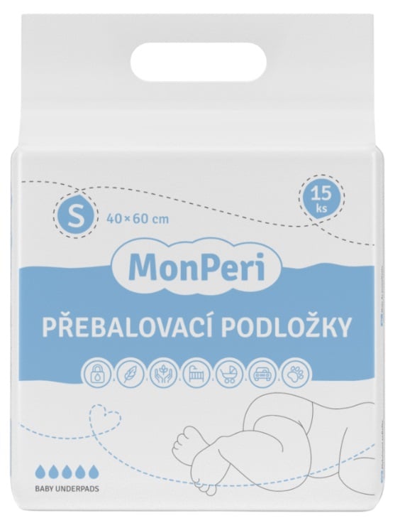 MonPeri EKO Jednorázové absorpční podložky 40×60 cm